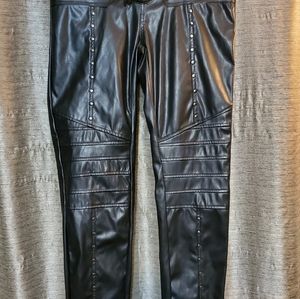 black " pleather" pants